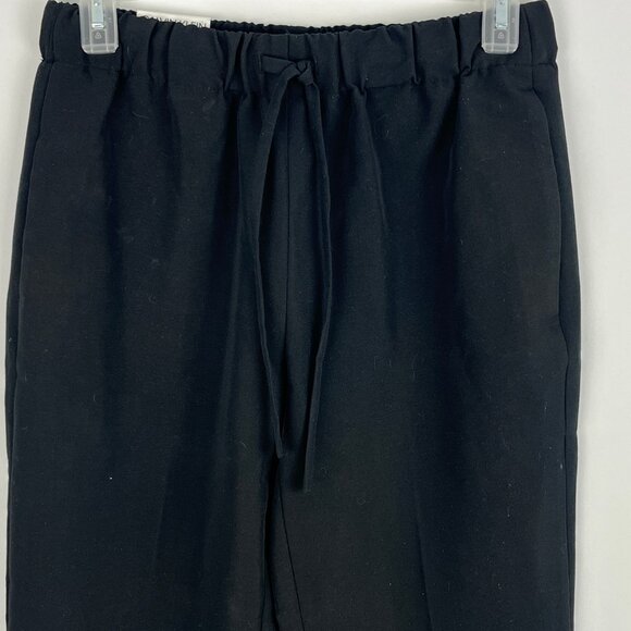Calvin Klein Crepe Dress Pants Size 0 Black Elastic Waist Inseam 26in Rise 9.5in - Picture 2 of 9
